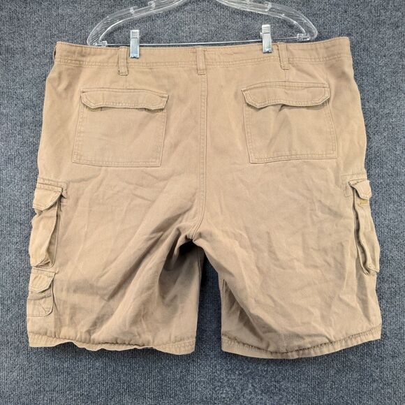 Old Mill Mens Cargo Shorts Tan Size 40 Cotton Pockets Belt Loops - Picture 3 of 13